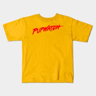 Pupwatch (red) Kids T-Shirt